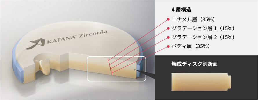焼成ディスク割断面イメージ